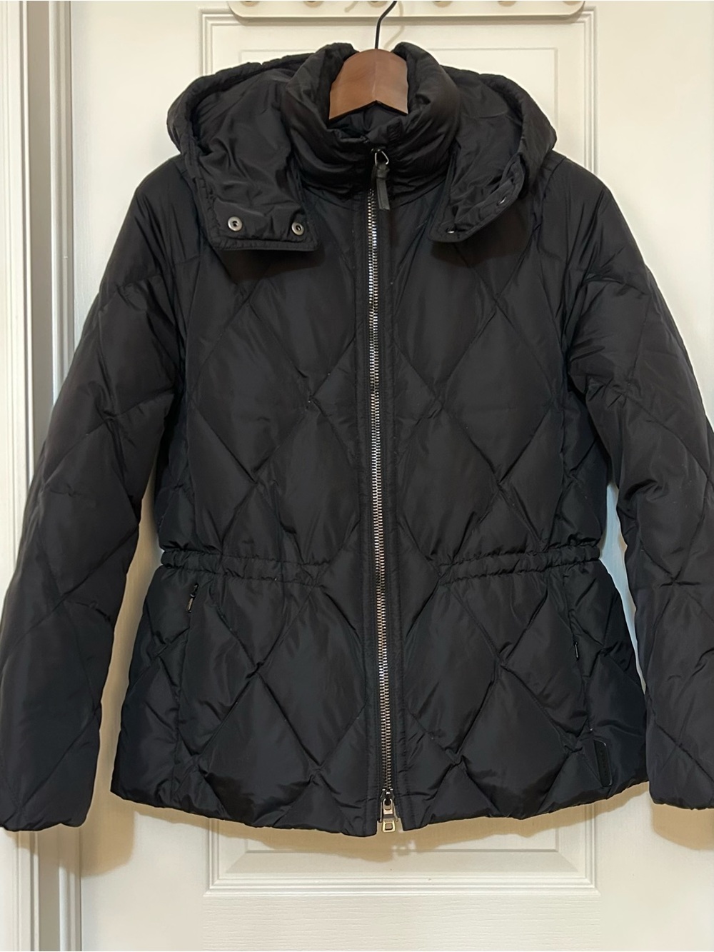 Coach Black Quilted Hooded Puffer Jacket